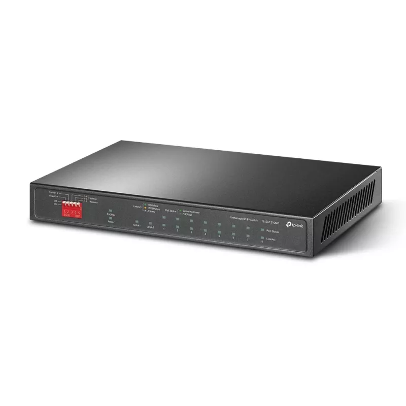TP-Link TL-SG1210MP tinklo jungiklis nevaldomas Gigabit Ethernet (10/100/1000) Power over Ethernet (PoE) Juodas