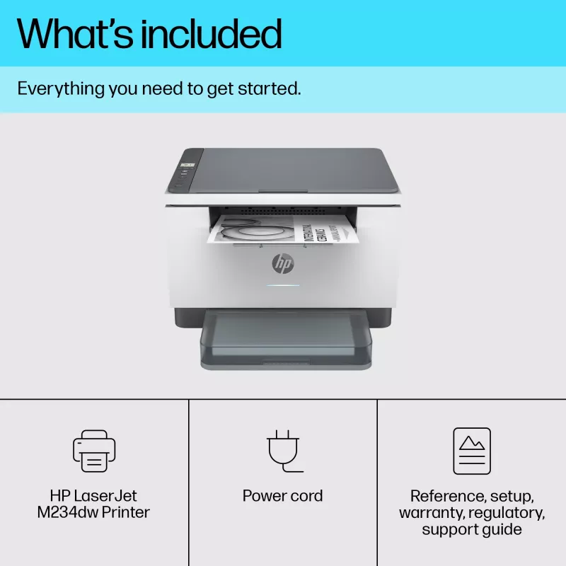 Daugiafunkcis lazerinis spausdintuvas HP LaserJet MFP M234dw — vienspalvis, A4, 29 psl/min, dvipusis, Wi‑Fi, Ethernet