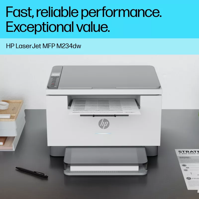 Daugiafunkcis lazerinis spausdintuvas HP LaserJet MFP M234dw — vienspalvis, A4, 29 psl/min, dvipusis, Wi‑Fi, Ethernet