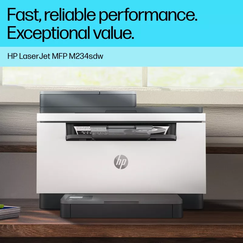 Daugiafunkcis lazerinis spausdintuvas HP LaserJet MFP M234sdw – nespalvotas A4, 29 psl/min, dvipusis, Wi‑Fi, Ethernet