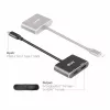 CLUB3D MST stebulė USB3.2 Gen2 Type-C (DP Alt-Mode) į DisplayPort + HDMI 4K60Hz M/F