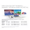 CLUB3D USB3.2 Gen2 Type-C (DP™ Alt-Mod) į DisplayPort dviejų monitorių MST šakotuvas, 4K 60Hz, 1,5 m