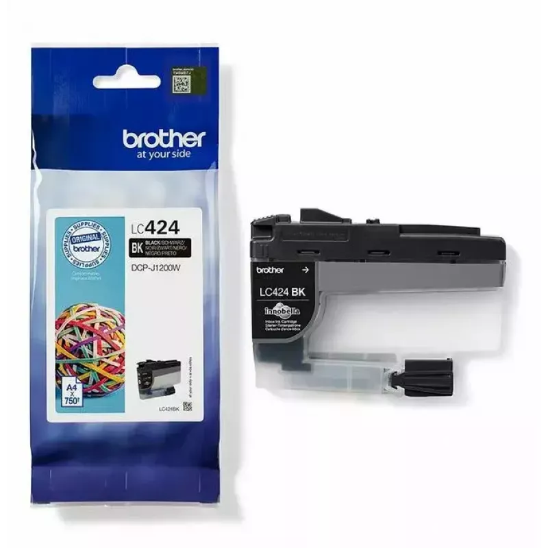 Brother LC424BK kasetė 1 vnt. Originali juoda