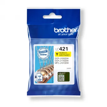 Brother LC-421Y geltona rašalo kasetė, 1 vnt., originali
