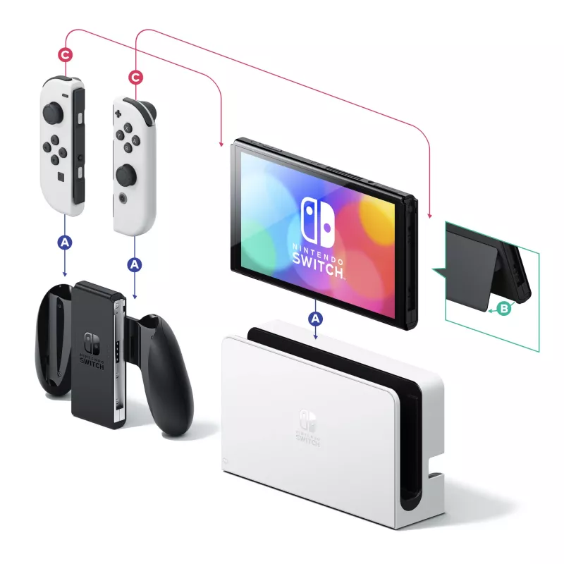 Nintendo Switch OLED modelis (baltas)
