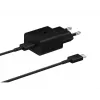 Samsung EP-T1510XBEGEU mobilus įkroviklis, USB-C 1 prievadas, 9V/1.67A, 1 m laidas, juodas