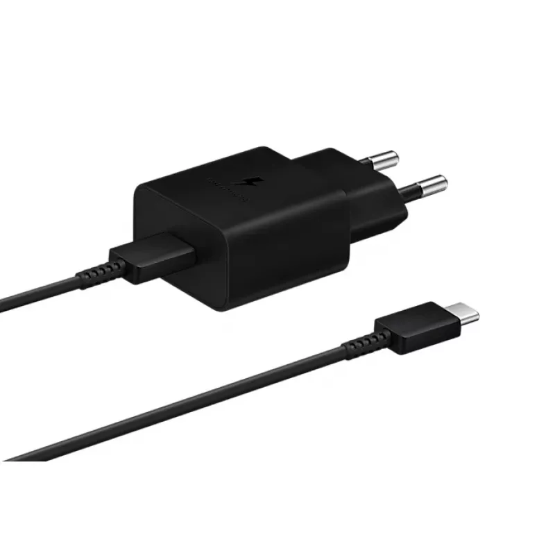 Samsung EP-T1510XBEGEU mobilus įkroviklis, USB-C 1 prievadas, 9V/1.67A, 1 m laidas, juodas