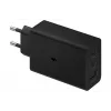 Samsung EP-T6530 AC įkroviklis, 2× USB-C, juodas, skirtas telefonui, planšetei, laikrodžiui, nešiojamam kompiuteriui, ausinėms