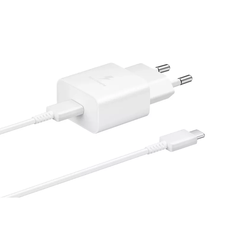 Samsung EP-T1510XWEGEU greitasis AC kroviklis USB-C 1 prievadas, 5–9 V, 1 m laidas, baltas