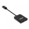 CLUB3D CSV-7200H MST Hub DisplayPort 1.4 į du HDMI – dviejų monitorių 4K 60Hz adapteris