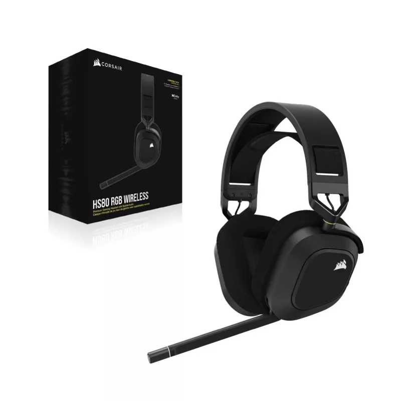 CORSAIR Gaming ausinės HS80 – belaidės – anglies spalvos