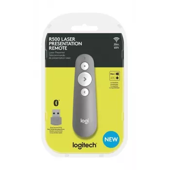 LOGITECH R500 lazerinis pristatymo nuotolinis pultelis pilkas