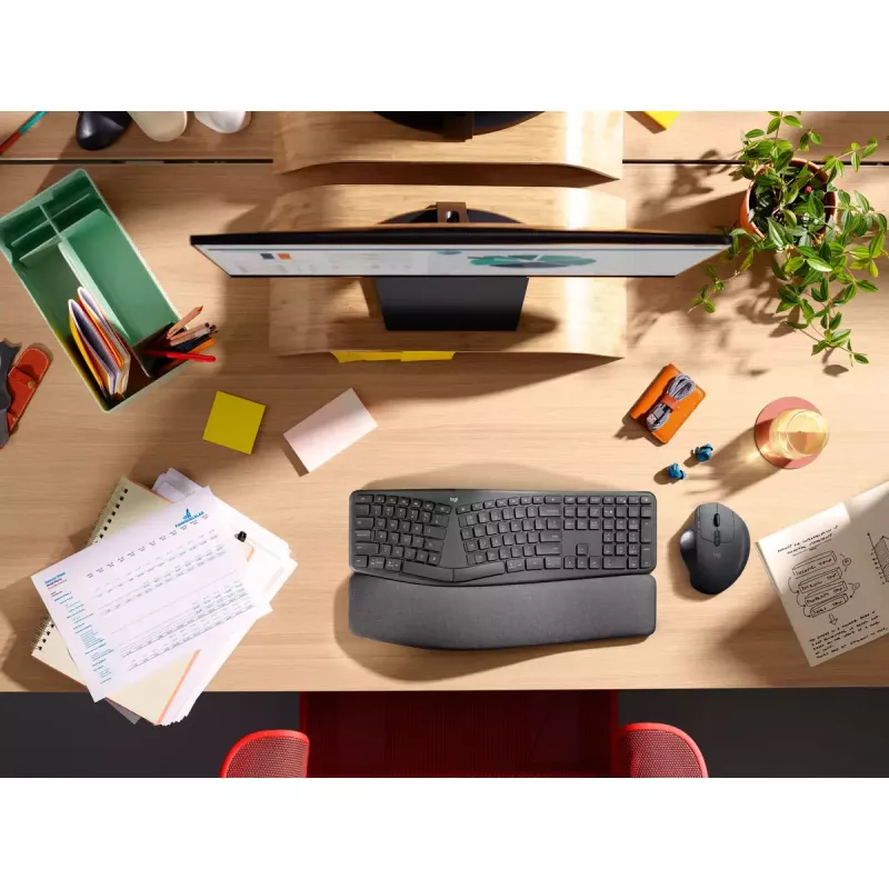LOGITECH Ergo K860 - Belaidė išskleidžiama klaviatūra verslui, grafito spalva, Qwerty Pan Nordic
