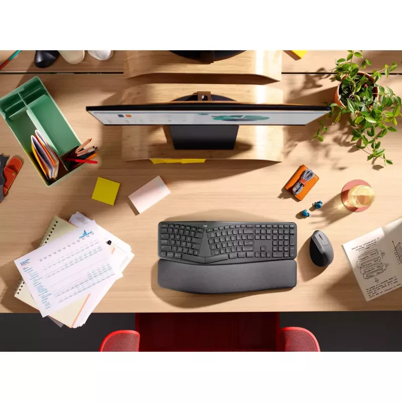 LOGITECH Ergo K860 - Belaidė išskleidžiama klaviatūra verslui, grafito spalva, Qwerty Pan Nordic