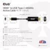 CLUB3D HDMI į USB Type-C aktyvus kabelis 4K60Hz M/M 1,8m