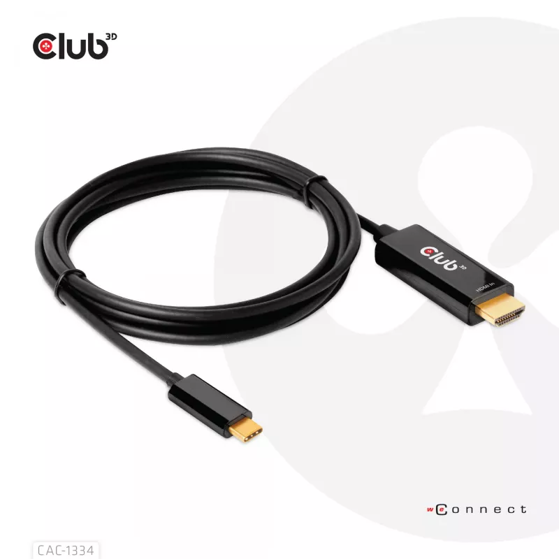 CLUB3D HDMI į USB Type-C aktyvus kabelis 4K60Hz M/M 1,8m