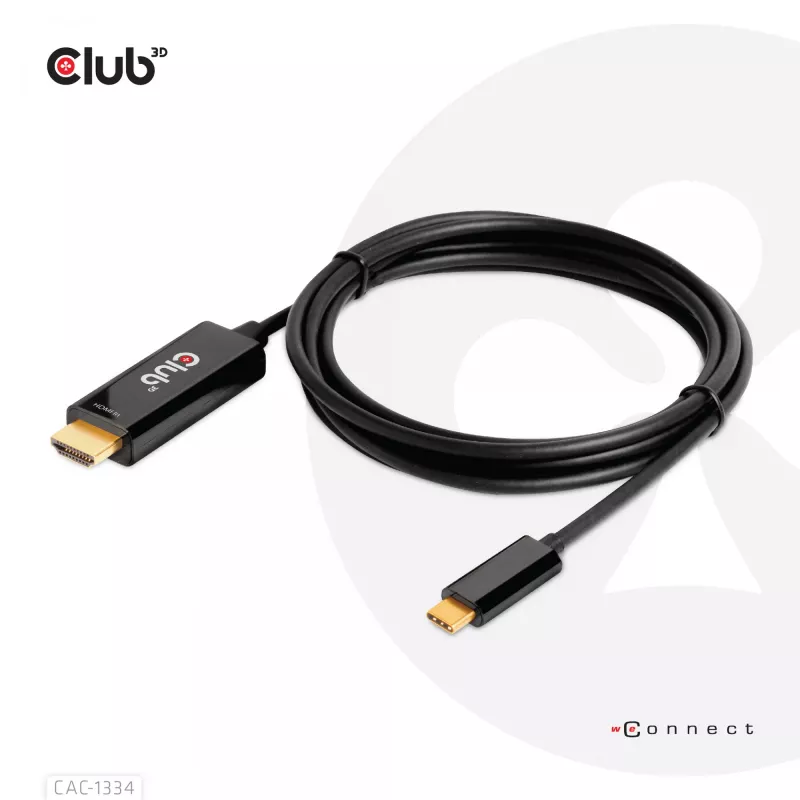 CLUB3D HDMI į USB Type-C aktyvus kabelis 4K60Hz M/M 1,8m