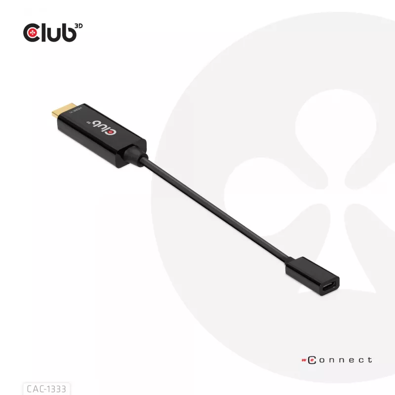 CLUB3D HDMI į USB Type-C aktyvus adapteris 4K60Hz M/F