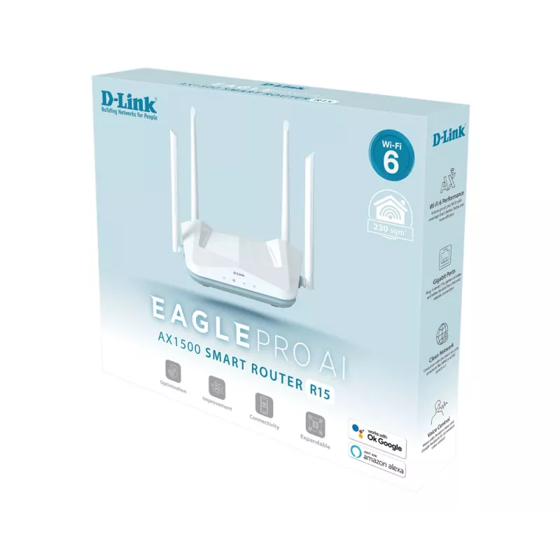 Stalininis maršrutizatorius D-Link R15 EAGLE PRO AI Dual-band Wi-Fi 6