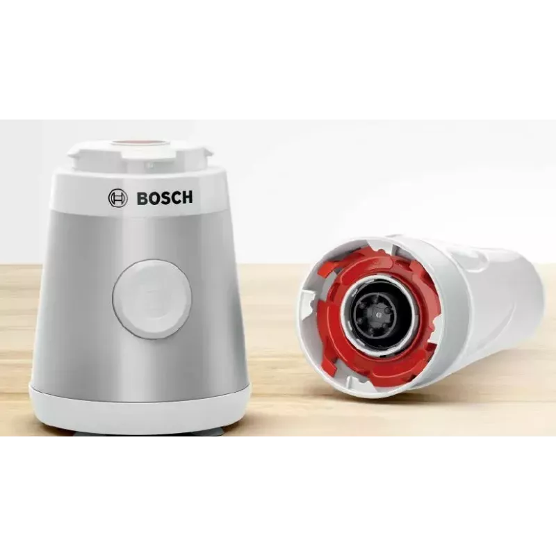Stalinis blenderis Bosch VitaPower MMB2111T – 450 W, 0,6 L Tritan indas, sukimo valdymas, sidabrinis