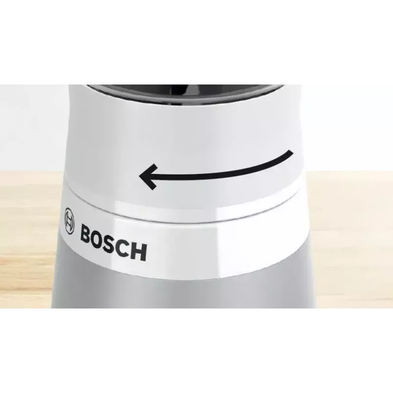 Stalinis blenderis Bosch VitaPower MMB2111T – 450 W, 0,6 L Tritan indas, sukimo valdymas, sidabrinis