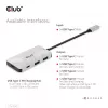 CLUB3D CSV-1543 USB Gen2 Type-C PD įkrovimo šakotuvas su 2x Type-C 10G ir 2x USB Type-A 10G prievadais