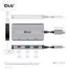 CLUB3D CSV-1543 USB Gen2 Type-C PD įkrovimo šakotuvas su 2x Type-C 10G ir 2x USB Type-A 10G prievadais
