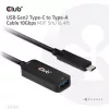 CLUB3D USB Gen2 Type-C į Type-A laidas 10Gbps M/F 5m