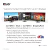 Docking stotelė CLUB3D CSV-1568 metalinis korpusas USB Gen2 Type-C USB Gen2 Type-A HDMI DP VGA RJ45 120W