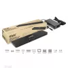 CLUB3D USB Gen1 Type-C Triple Display DP Alt mode Displaylink Dynamic PD Charging Dock su 120 W maitinimo šaltiniu