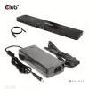 CLUB3D USB Gen1 Type-C Triple Display DP Alt mode Displaylink Dynamic PD Charging Dock su 120 W maitinimo šaltiniu