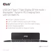CLUB3D USB Gen1 Type-C Triple Display DP Alt mode Displaylink Dynamic PD Charging Dock su 120 W maitinimo šaltiniu