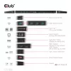 CLUB3D USB Gen1 Type-C Triple Display DP Alt mode Displaylink Dynamic PD Charging Dock su 120 W maitinimo šaltiniu