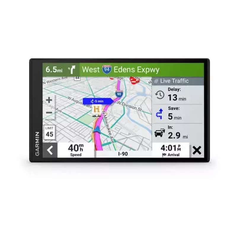 Automobilinis GPS navigatorius GARMIN DriveSmart 76 — 7 colių TFT jutiklinis ekranas, 32 GB atmintis, Wi‑Fi, Bluetooth, visam laikui nemokami žemėlapių atnaujinimai (EU MT-S)
