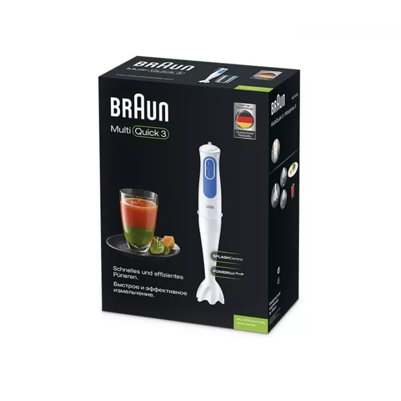 Braun MQ 3000 Smoothie panardomasis blenderis 0,6 l 700 W mėlynai baltas