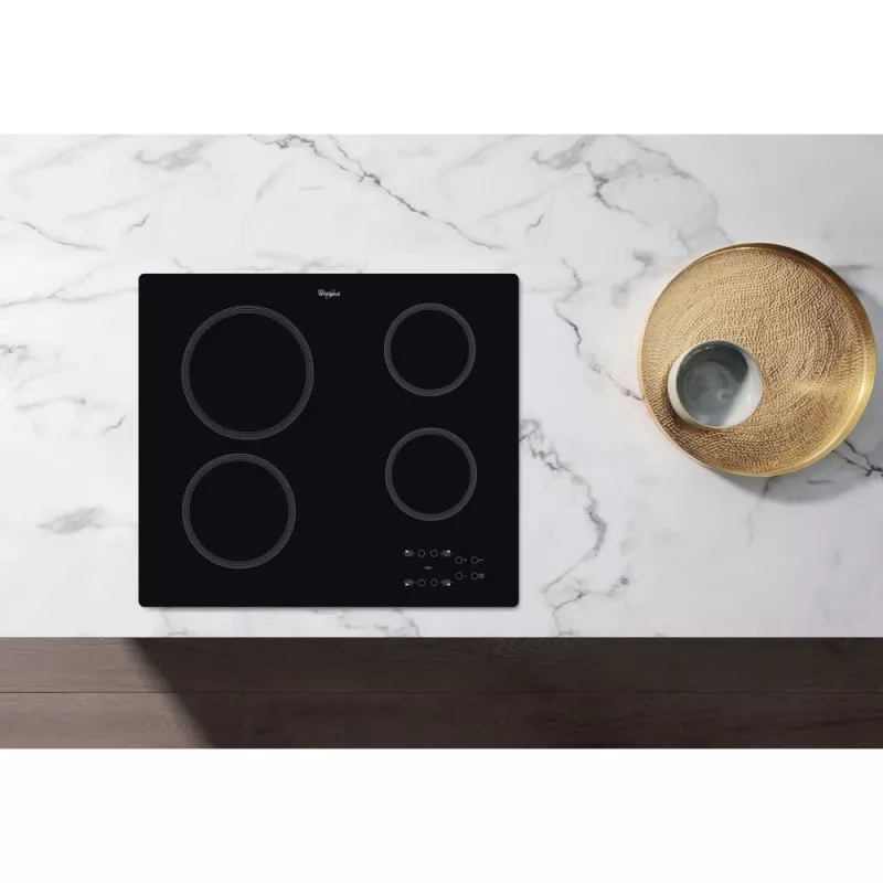 Indukcinė kaitlentė WHIRLPOOL AKT 801/NE – 4 zonos, 60 cm, jutiklinis valdymas, juodas stiklo keramikos paviršius