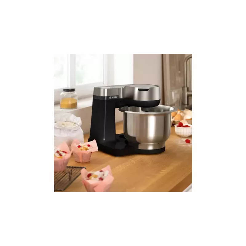 Bosch Serie 2 MUMS2VM00 virtuvinis kombainas 900 W 3,8 L juodas, sidabrinis