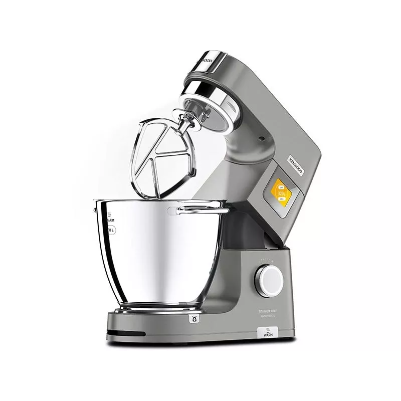 Standinis maišytuvas Kenwood KWL90.004SI — 1400 W, 7 L nerūdijančio plieno dubuo, jutiklinis valdymas, įmontuotos svarstyklės, sidabrinis