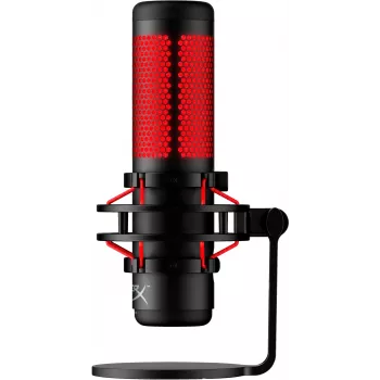 HyperX QuadCast – USB mikrofonas (juodai raudonas) su raudonu apšvietimu
