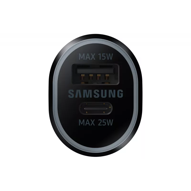 Automobilinis įkroviklis Samsung EP-L4020 40W (12V įvadas) USB-C 25W+15W juodas išmaniesiems telefonams