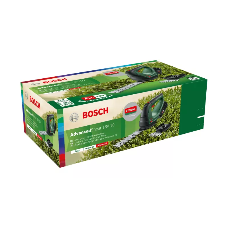 Bosch AdvancedShear 18V-10 belaidė žoliapjovė 10 cm Ličio jonų Juoda, Žalia