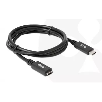USB Gen1 tipo C ilginimo laidas CLUB3D CAC-1531, 1 m, USB-C kištukas į 2× USB-C lizdą, 5 Gbps, 60W PD, 4K@60Hz
