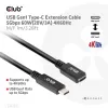 USB Gen1 tipo C ilginimo laidas CLUB3D CAC-1531, 1 m, USB-C kištukas į 2× USB-C lizdą, 5 Gbps, 60W PD, 4K@60Hz