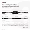 CLUB3D USB Gen1 Type-C į Type-A aktyvus adapterio laidas 5Gbps M/F 10m/32.8ft