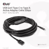 CLUB3D USB Gen1 Type-C į Type-A aktyvus adapterio laidas 5Gbps M/F 10m/32.8ft