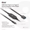 CLUB3D USB Gen1 Type-C į Type-A aktyvus adapterio laidas 5Gbps M/F 10m/32.8ft