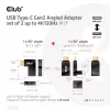USB Type-C Gen2 kampinis adapteris 2 vnt. CLUB3D CAC-1528 — USB-C į USB-C, palaiko 4K@120Hz