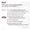 USB Type-C Gen2 kampinis adapteris 2 vnt. CLUB3D CAC-1528 — USB-C į USB-C, palaiko 4K@120Hz