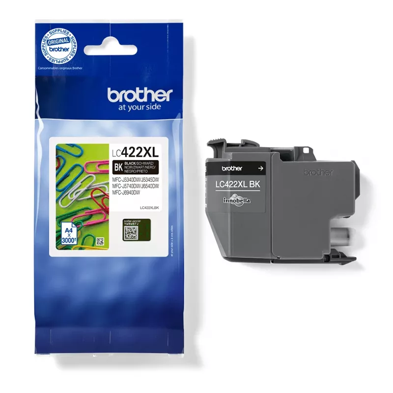 Kasetė Brother LC422XLBK 1 vnt Originali Didelės talpos (XL) Juoda