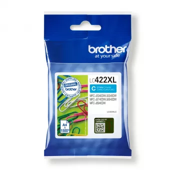 Originalus Brother LC422XLC rašalo kasetė, 1 vnt., Cyan